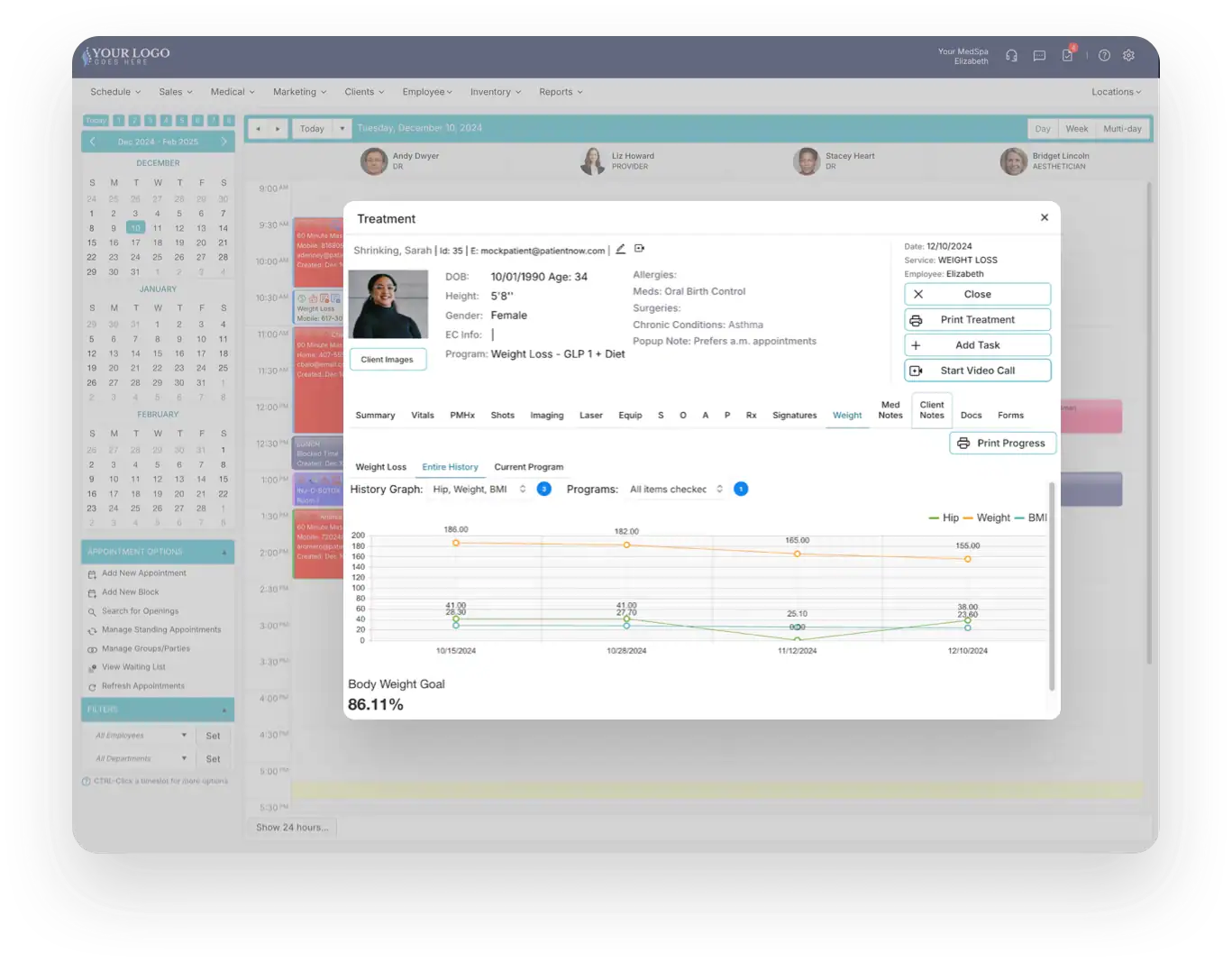 Integrated checkout with securely saved cards for deposits and fees