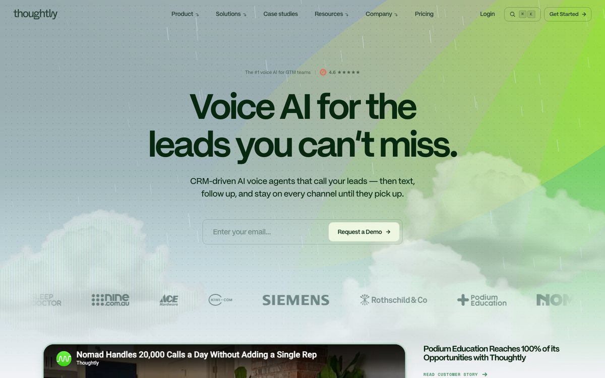 Thoughtly homepage, captured 2026-09-10