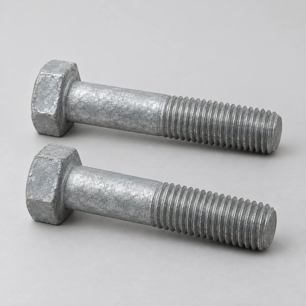 Hex Bolt - DIN 931 family, hot-dip galvanized, partially threaded hex head (product illustration)