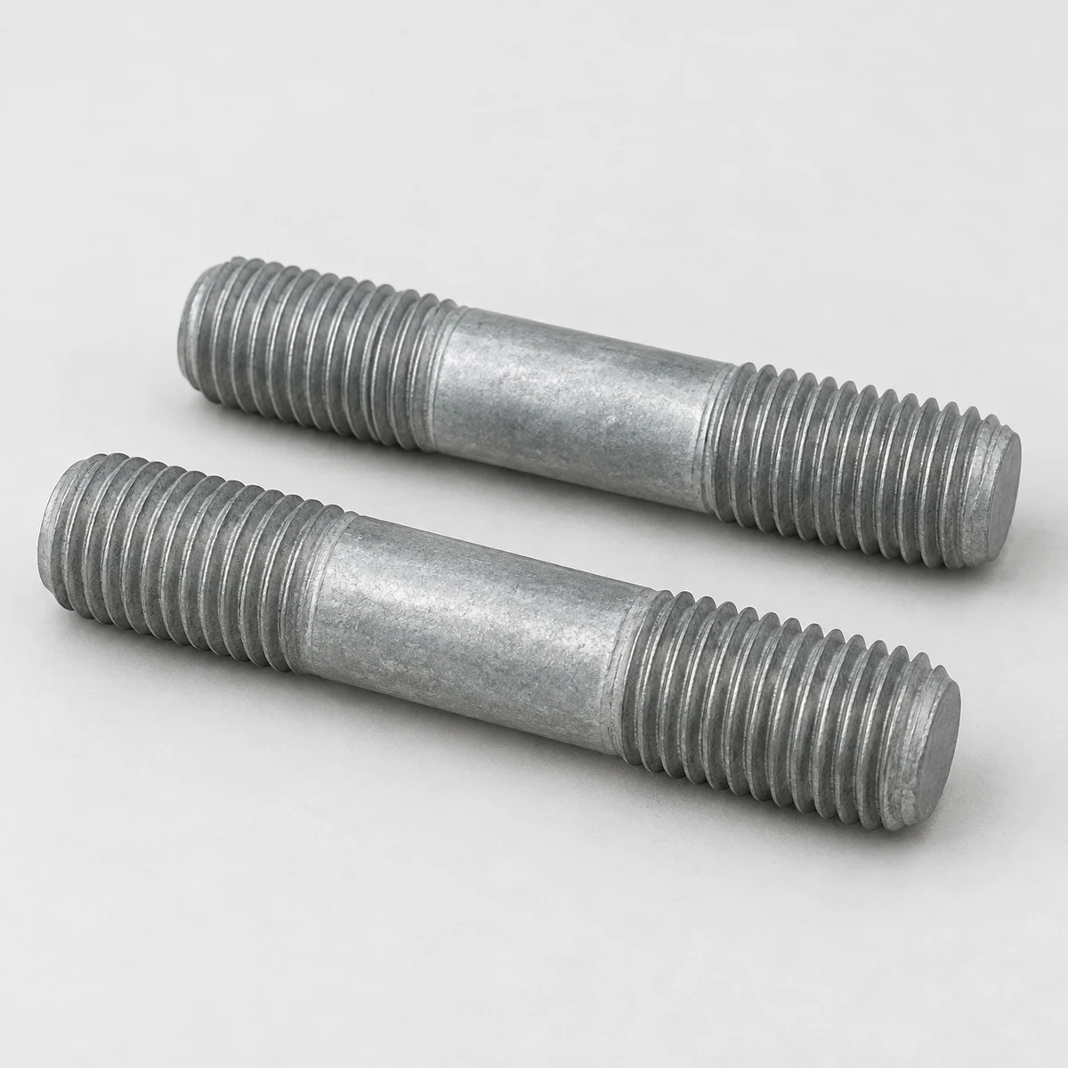 Custom Double End Stud Bolt — hot-dip galvanized (product illustration)
