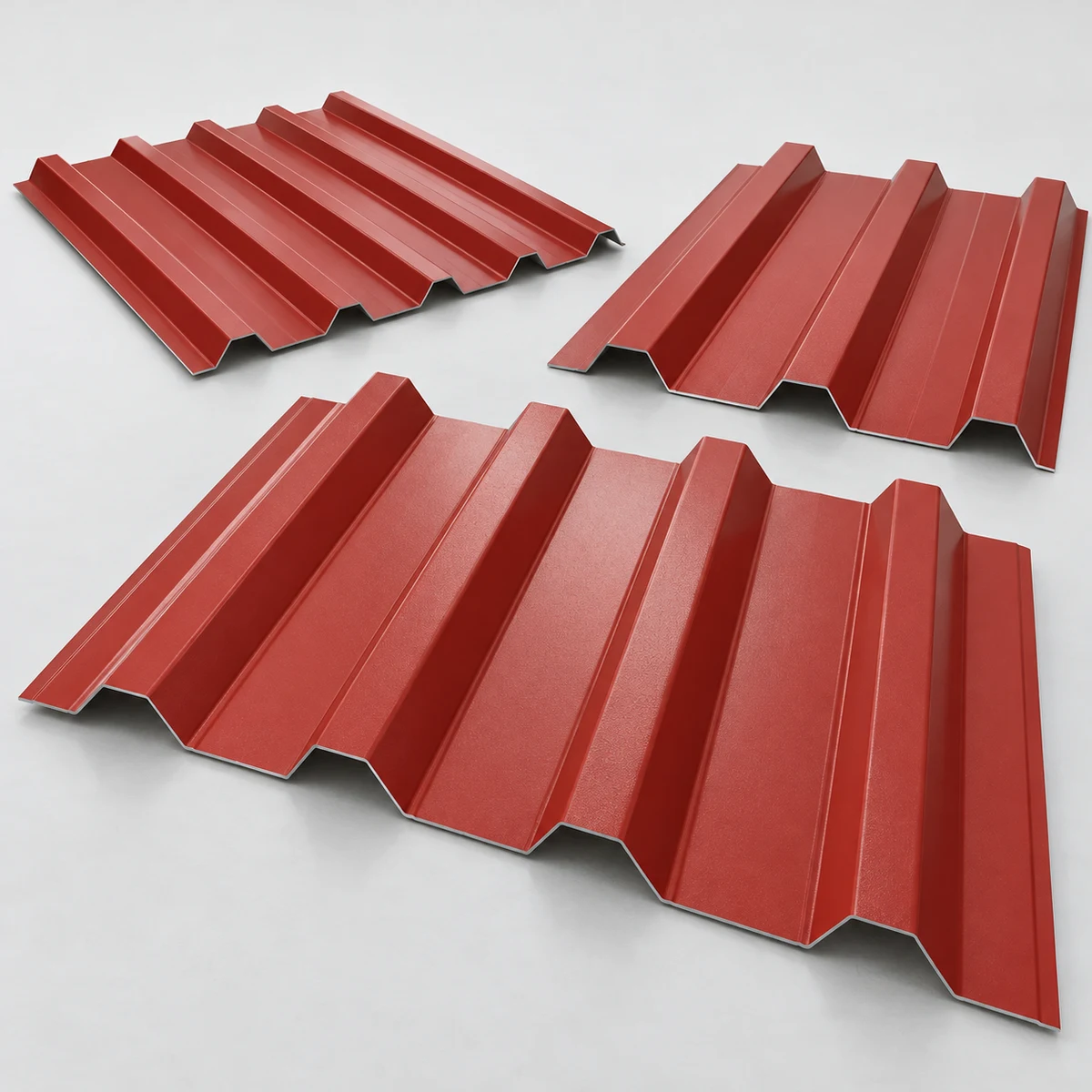 Color Steel Sheet - red painted (product illustration)