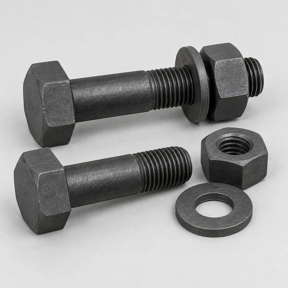 High Strength Large Hex Bolt - phosphated (product illustration)