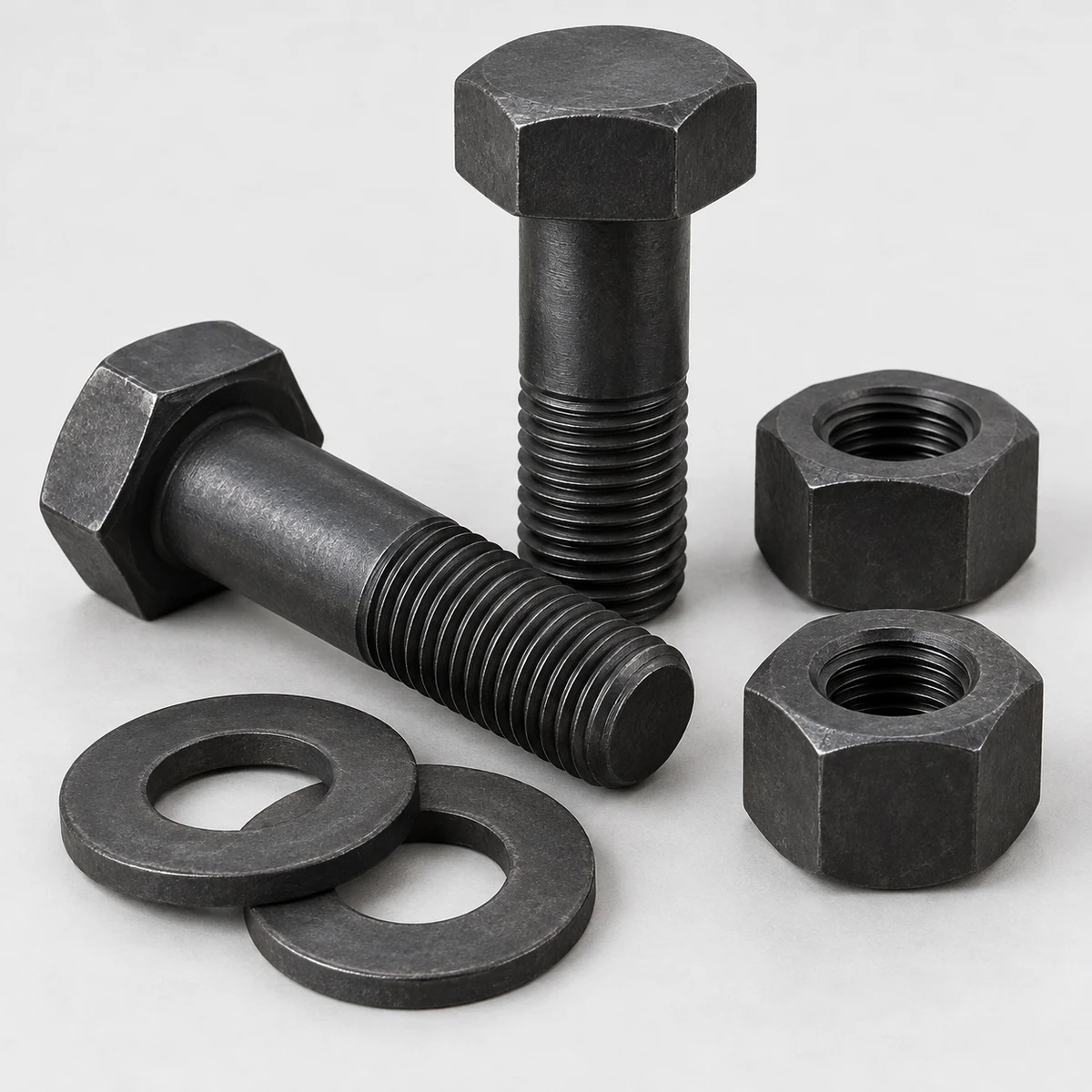 High Strength Large Hex Bolt - black finish (product illustration)