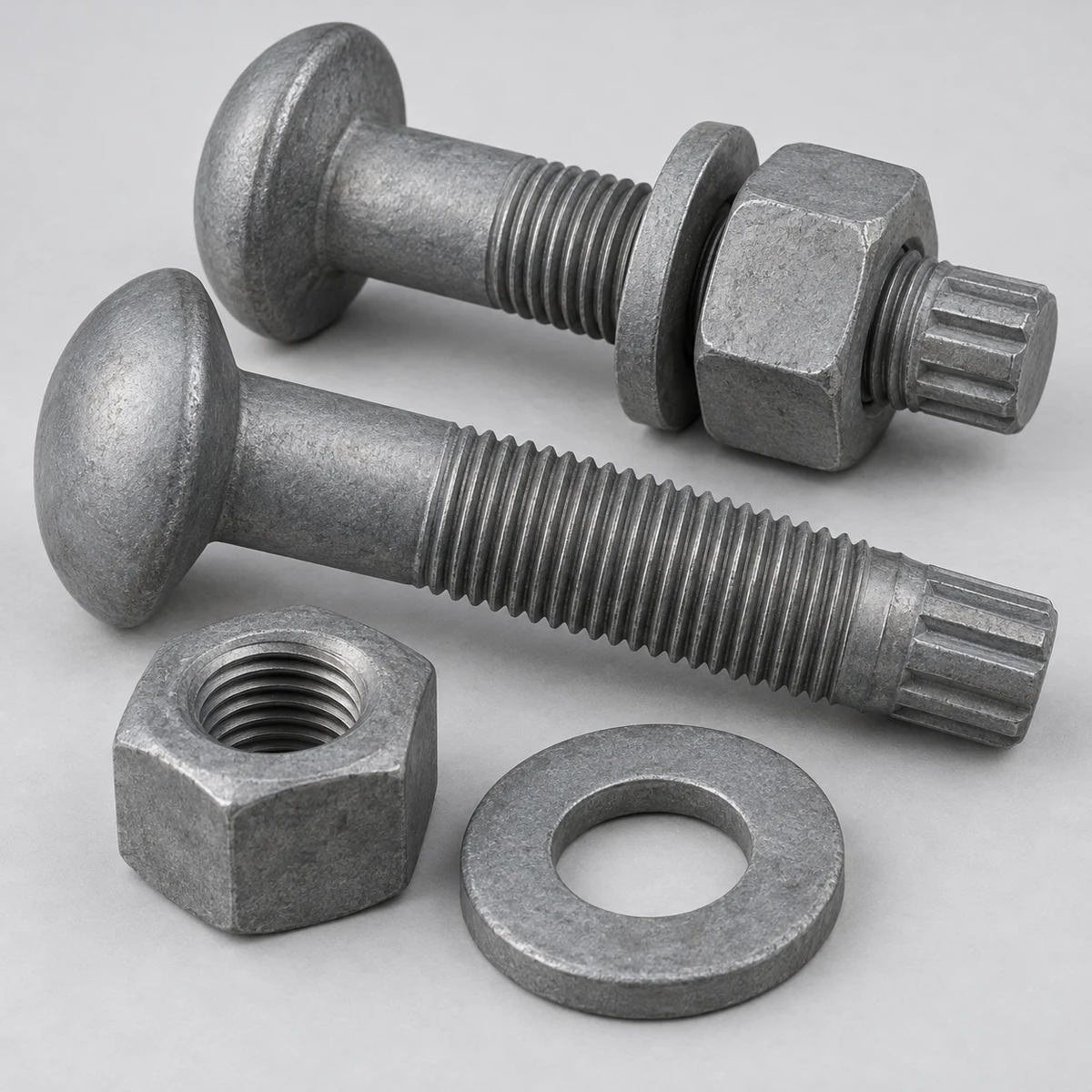 Torshear Bolt - zinc-flake finish (product illustration)