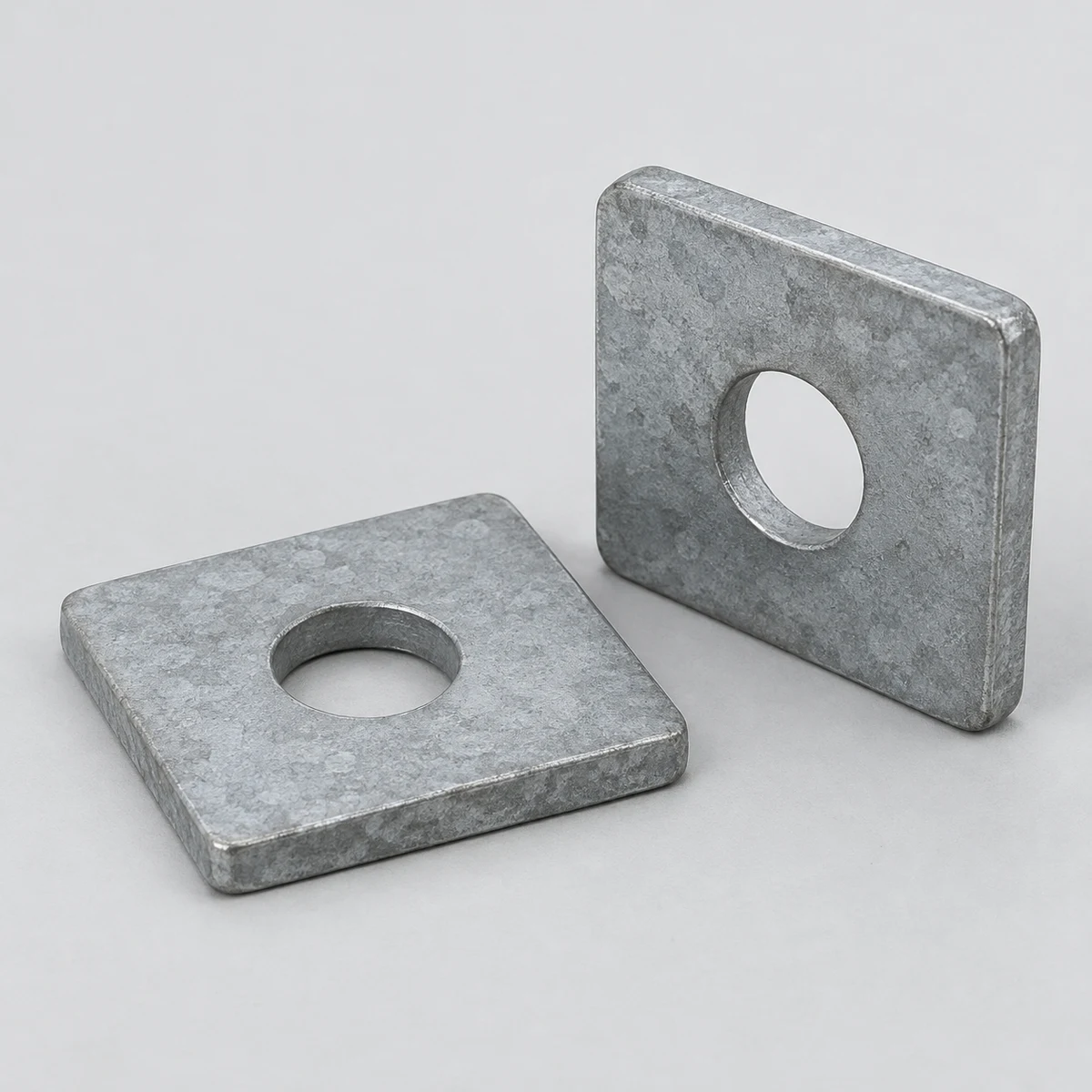 Square Washer - DIN 436 family, steel, hot-dip galvanized, alternate square washer view (product illustration)