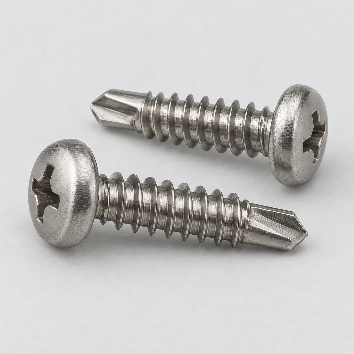 Pan Head Self Drilling Screw - natural finish (product illustration)