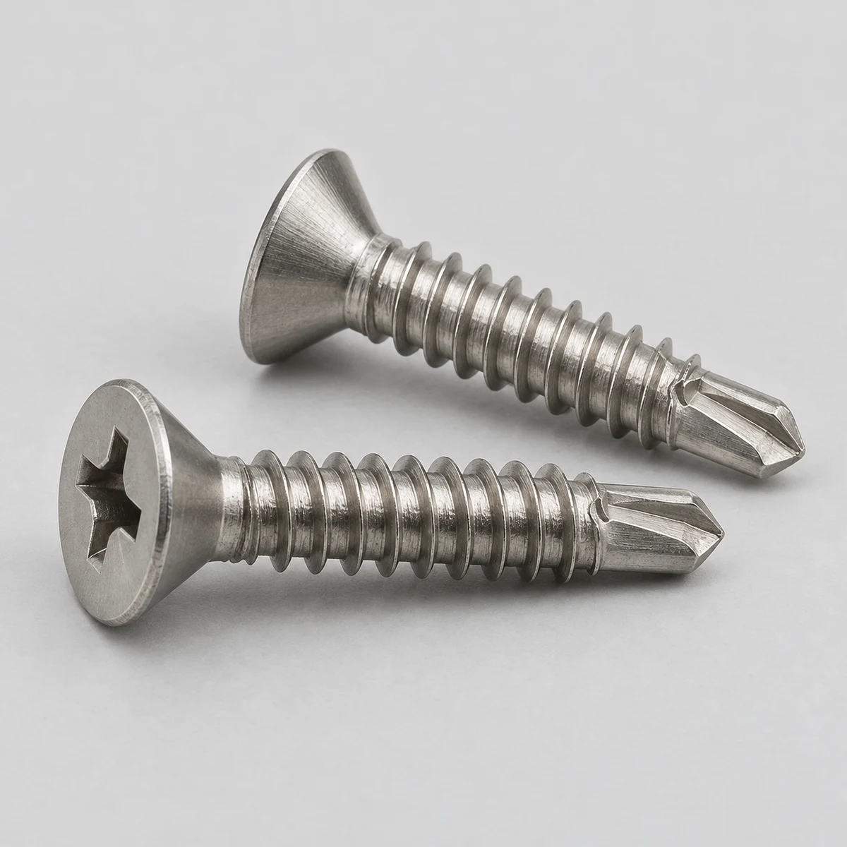 Countersunk Self Drilling Screw - natural finish (product illustration)