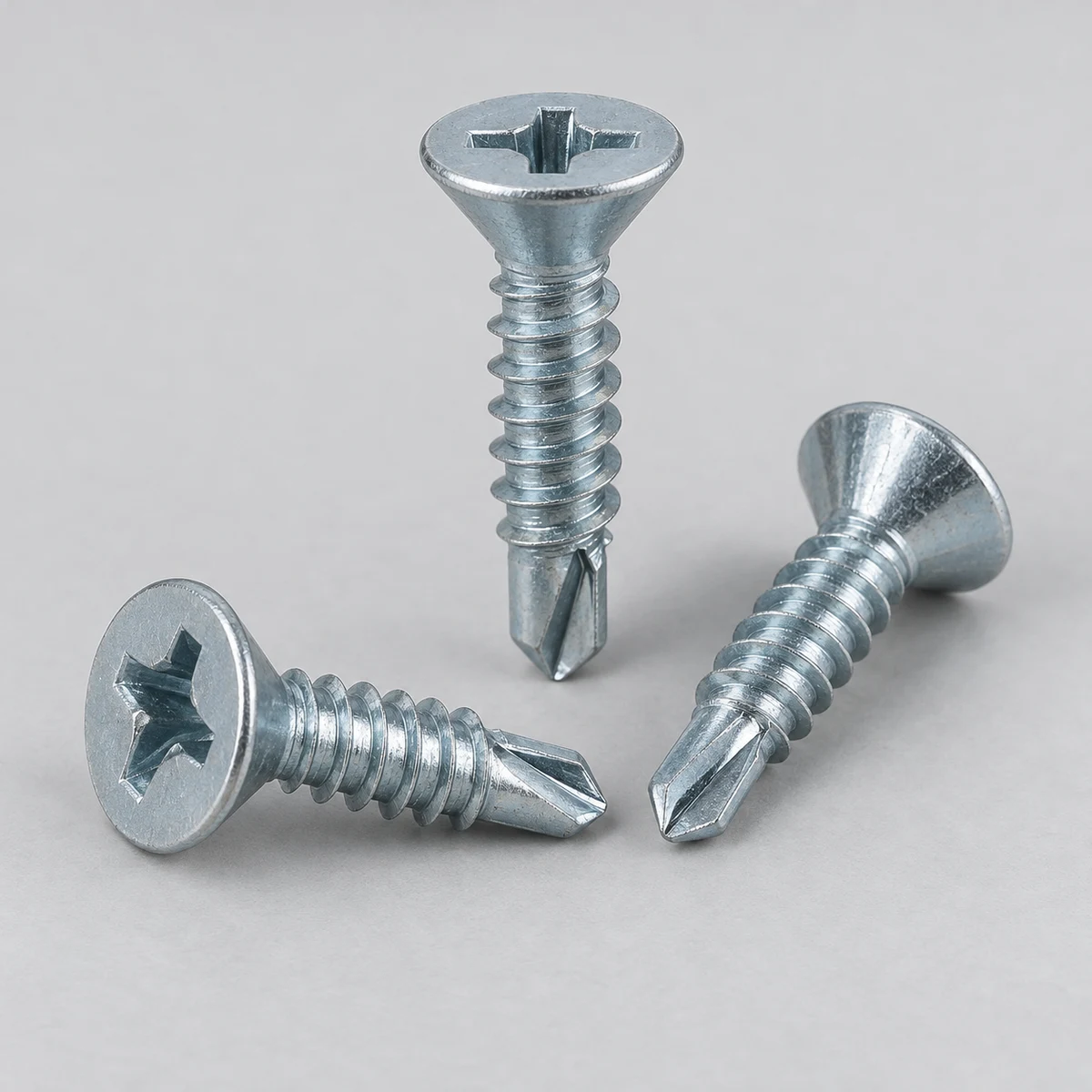 Countersunk Self Drilling Screw - zinc plated (product illustration)