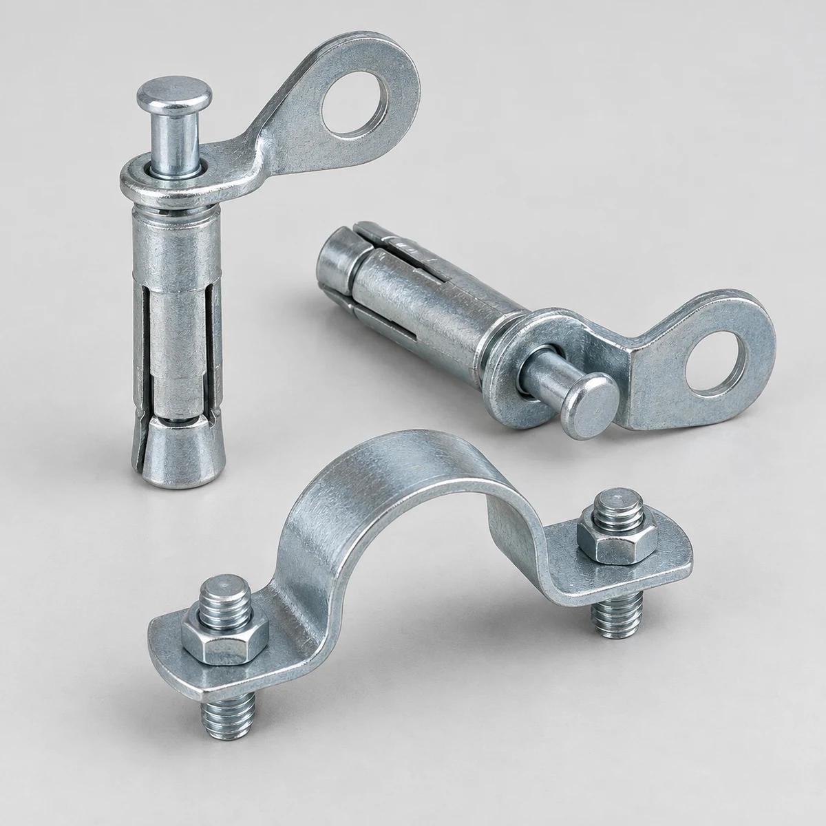 Pipe Clamp Ceiling Anchor Pin - zinc plated (product illustration)