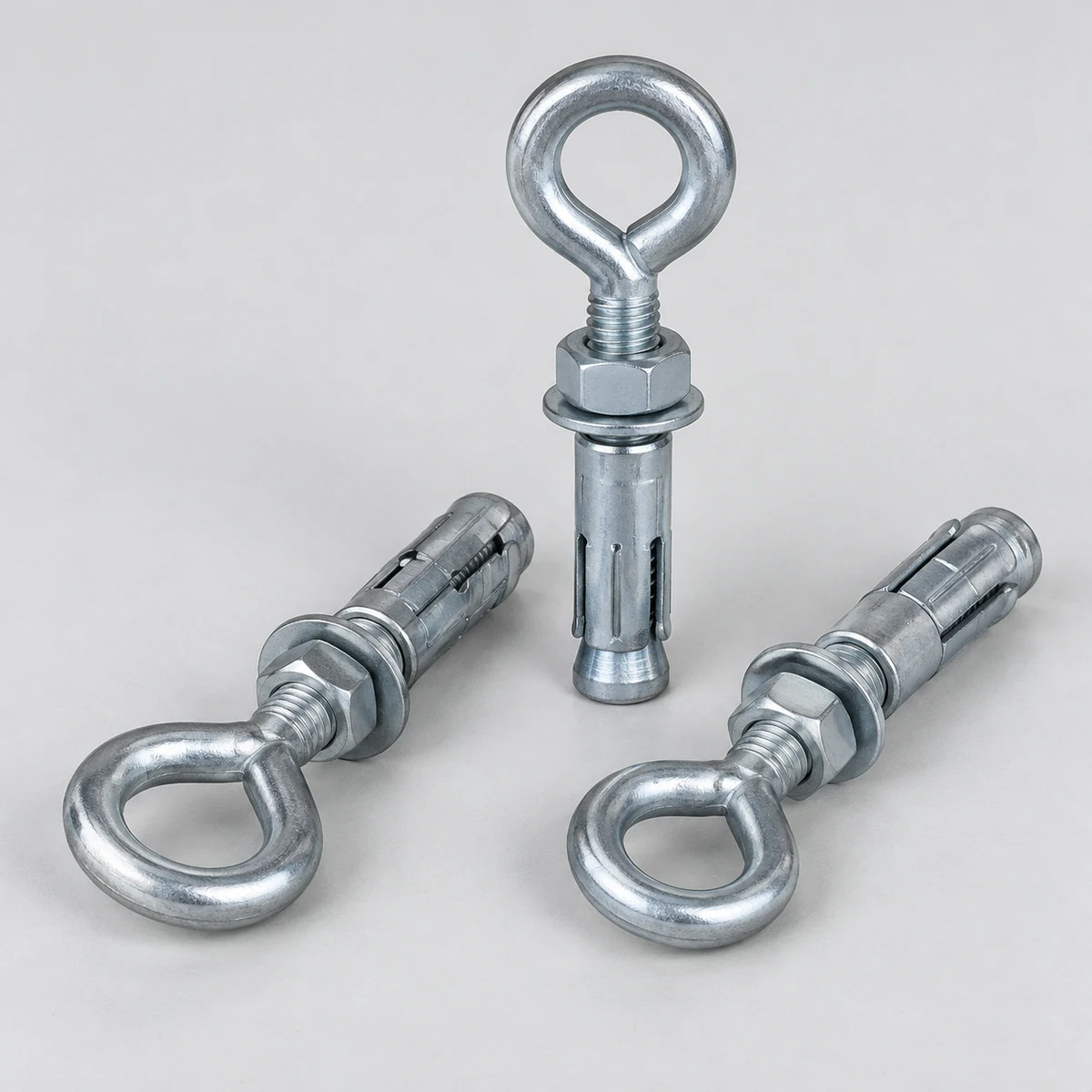 Eye Hook Expansion Bolt - zinc plated (product illustration)