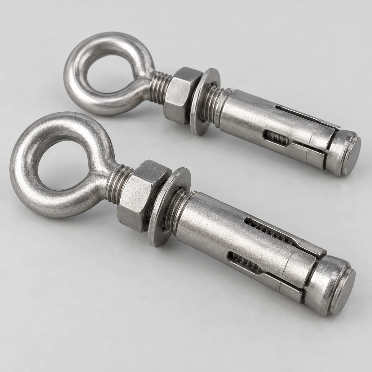 Eye Hook Expansion Bolt - natural finish (product illustration)