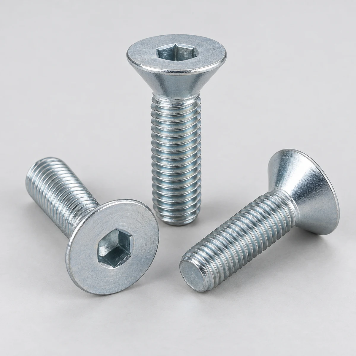 Countersunk Socket Head Cap Screw - zinc plated (product illustration)