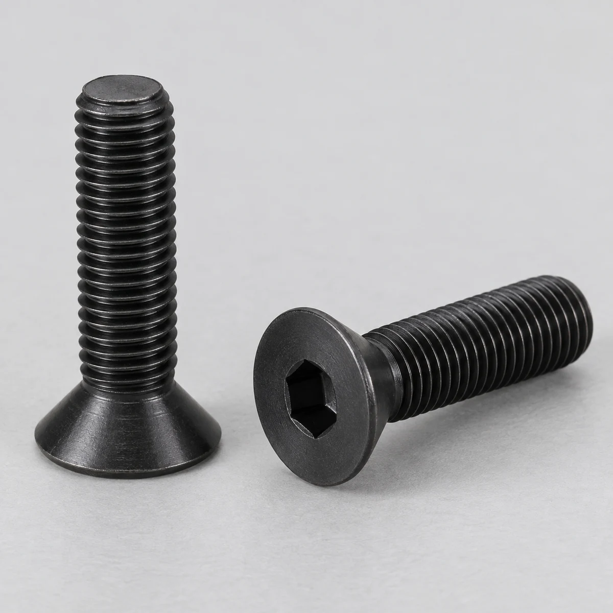 Countersunk Socket Head Cap Screw - black finish (product illustration)