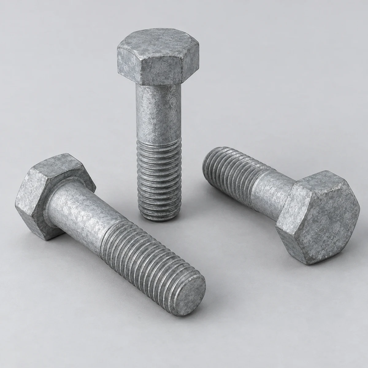 Hot Dip Galvanized Hex Bolt - hot-dip galvanized (product illustration)