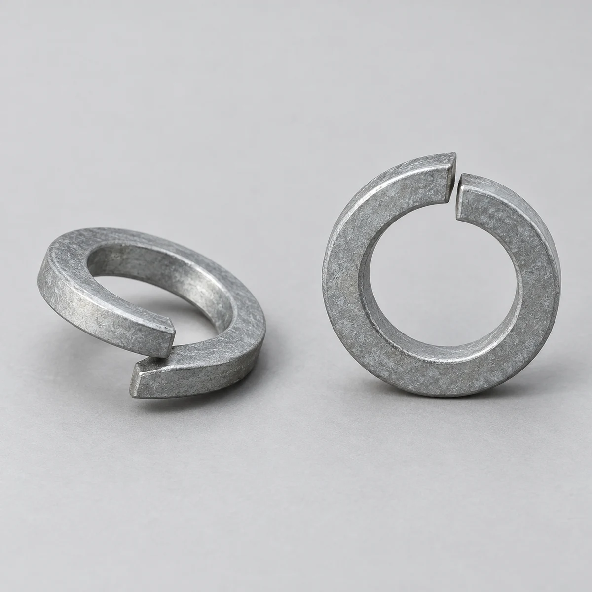 Spring Washer - DIN 127 family, steel, hot-dip galvanized, alternate helical washer view (product illustration)