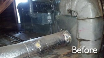 Ductwork removal and dual-zone conversion at the Dickens home in Richmond, VA by Fresh Air