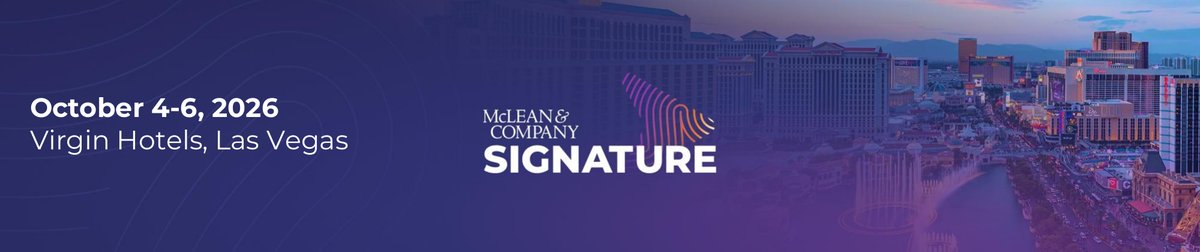 McLean Signature 2026 — October 4–6, Virgin Hotels Las Vegas