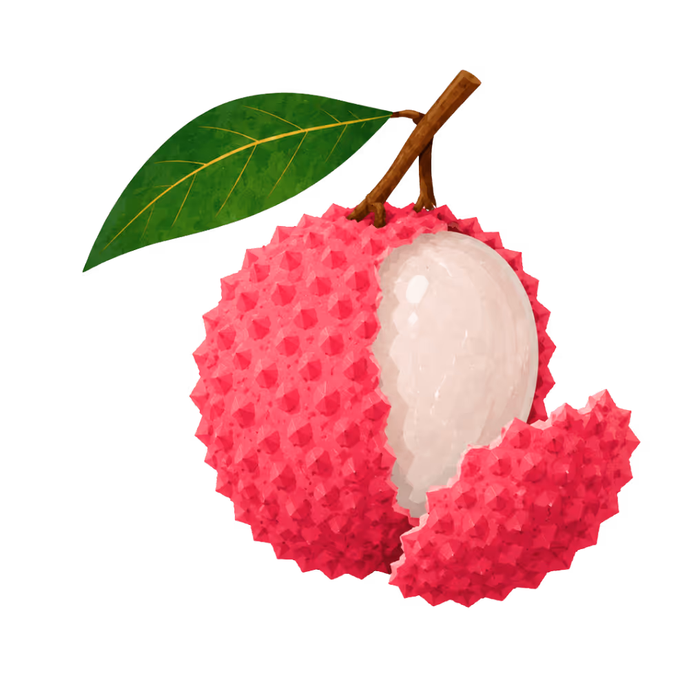 Litchi qui se decortique