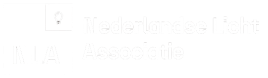 Logo van de Nederlandse Licht Associatie met een pictogram van een lichtplek en de letters NLA.