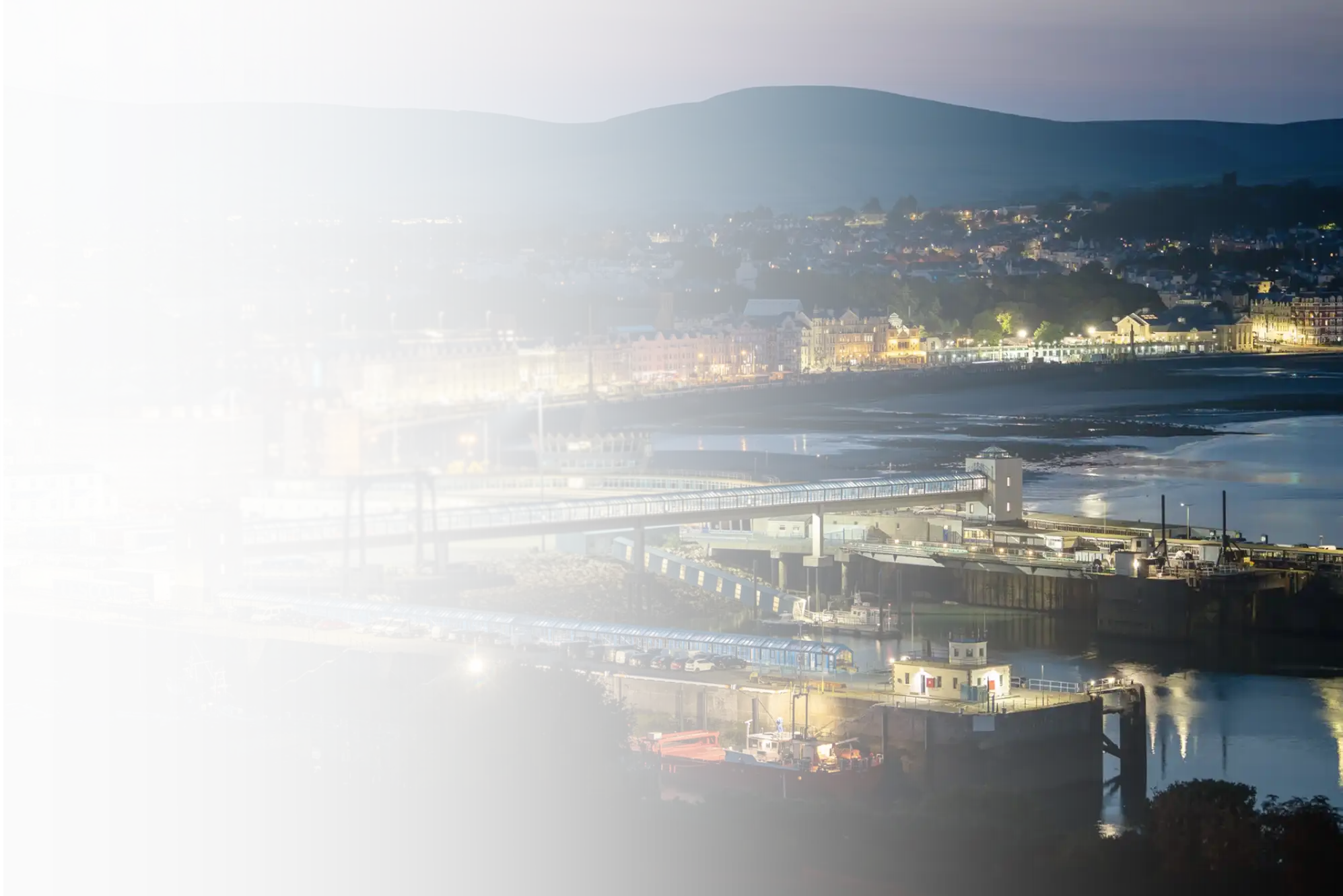 Douglas bay in the evening in the Isle of Man