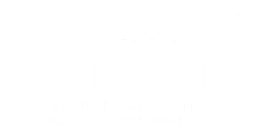 NIFRO logo with stylized arc and text Norsk Industriforum for Romvirksomhet.