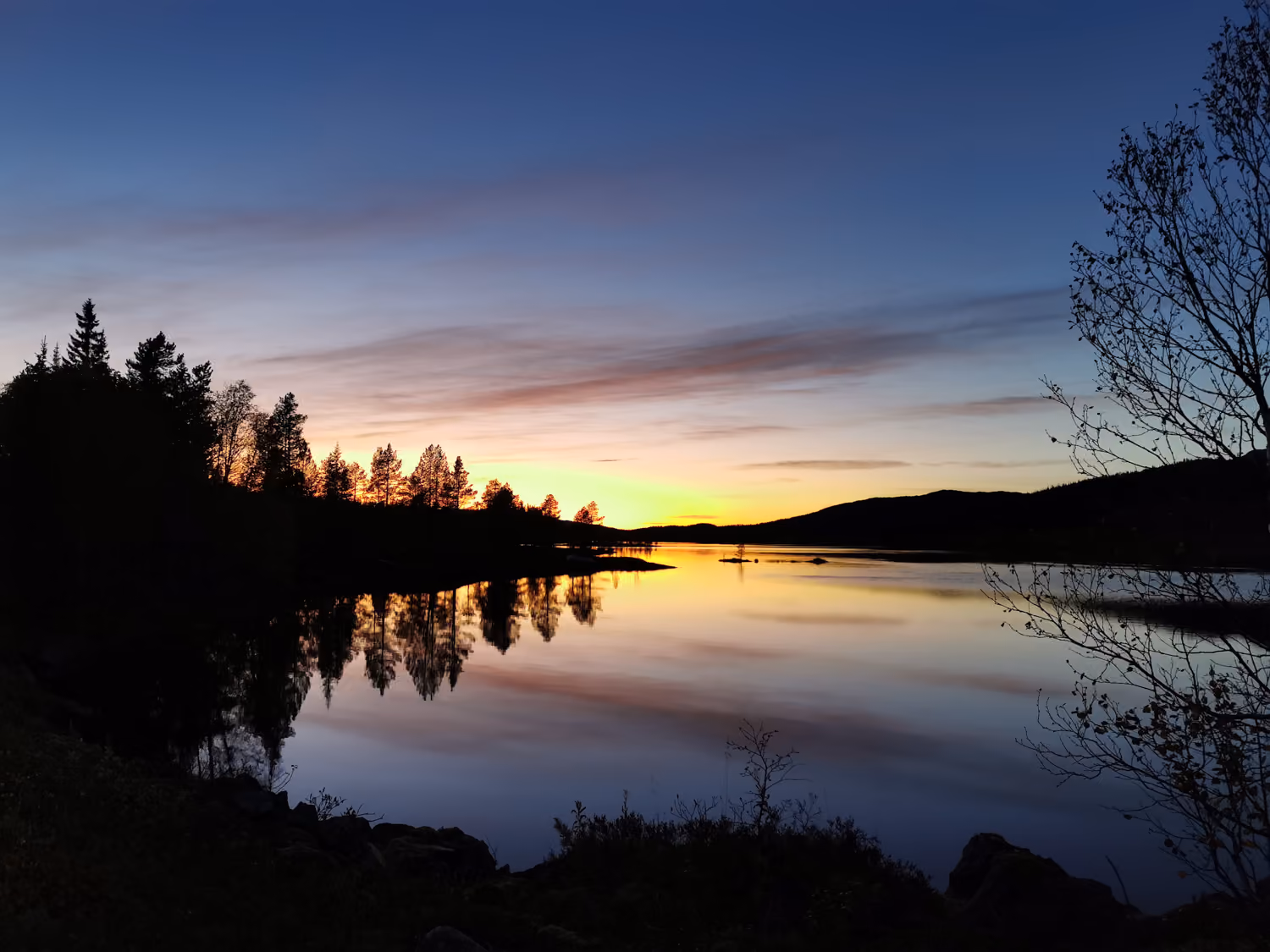 background image: serene landscape with river
