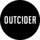 A black background with the words out order.