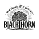 Blackthorn text with four blackthorn berries and leaves graphic above it in a circle.
