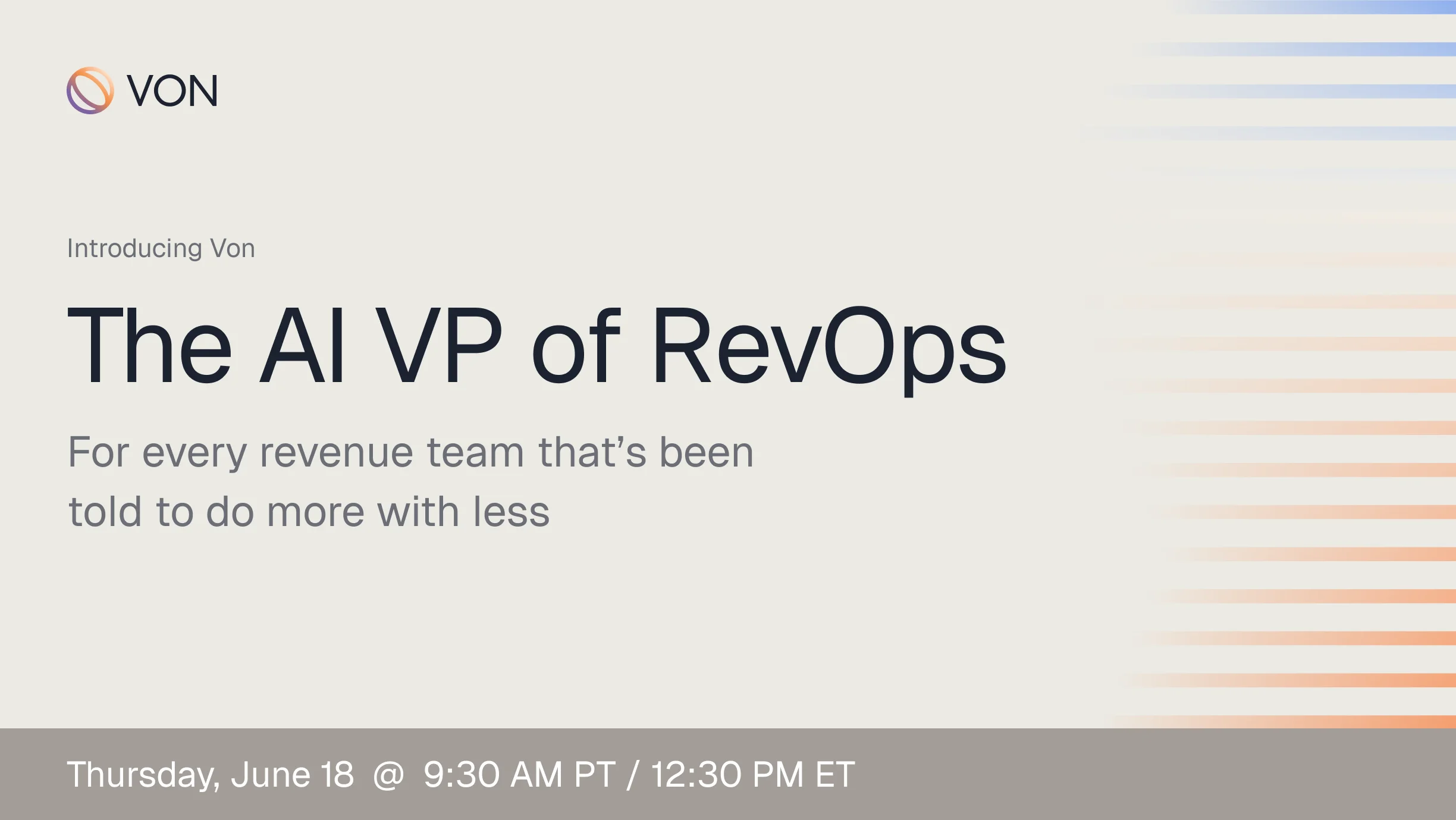 Von Launch Event — Virtual