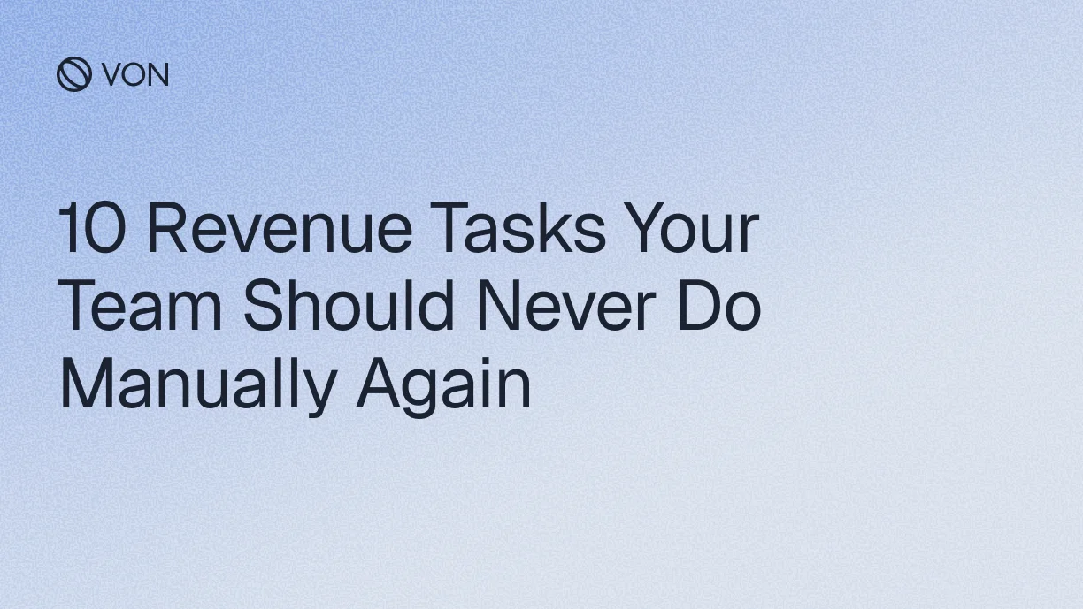 10 Revenue Tasks Your Team Should Never Do Manually Again