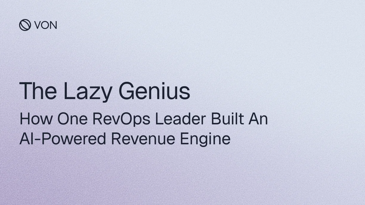 The Lazy Genius: How One RevOps Leader Built An AI-Powered Revenue Engine