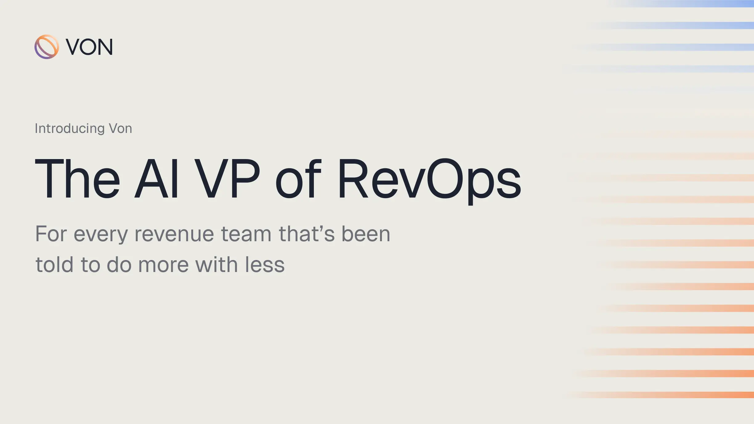 Introducing Von: The AI VP of RevOps
