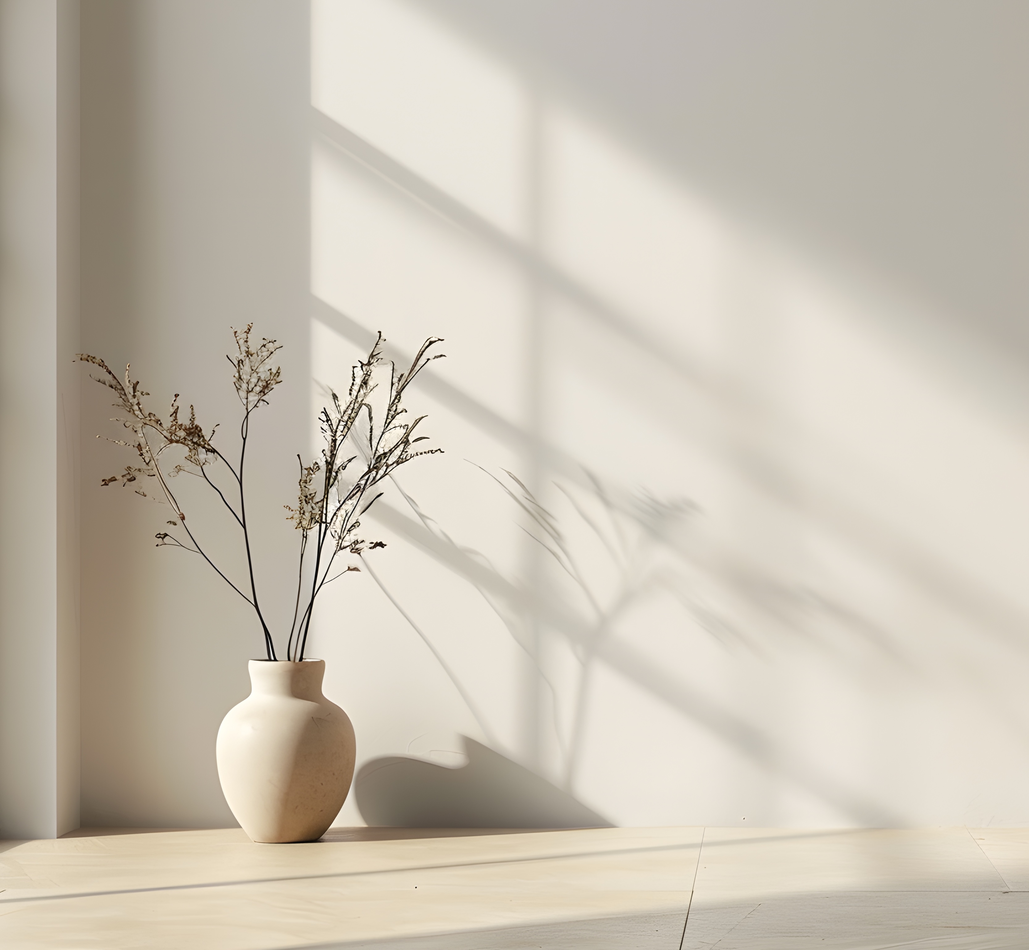 Heller Rückzugsort mit natürlichem Licht für mehr Ruhe, Klarheit und Wohlbefinden Zuhause