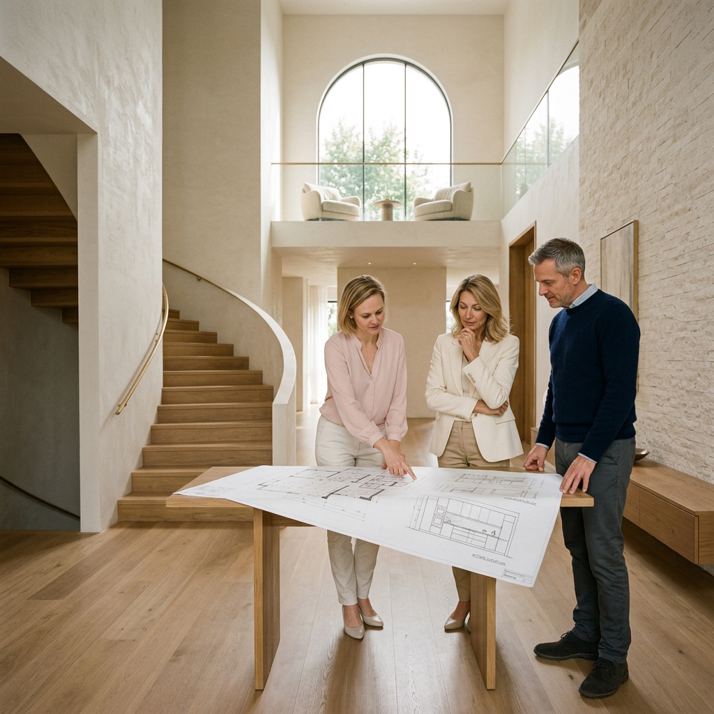 Projektbegleitung mit Architekten und Fachpersonen für die harmonische Umsetzung eines ganzheitlichen Wohnkonzepts