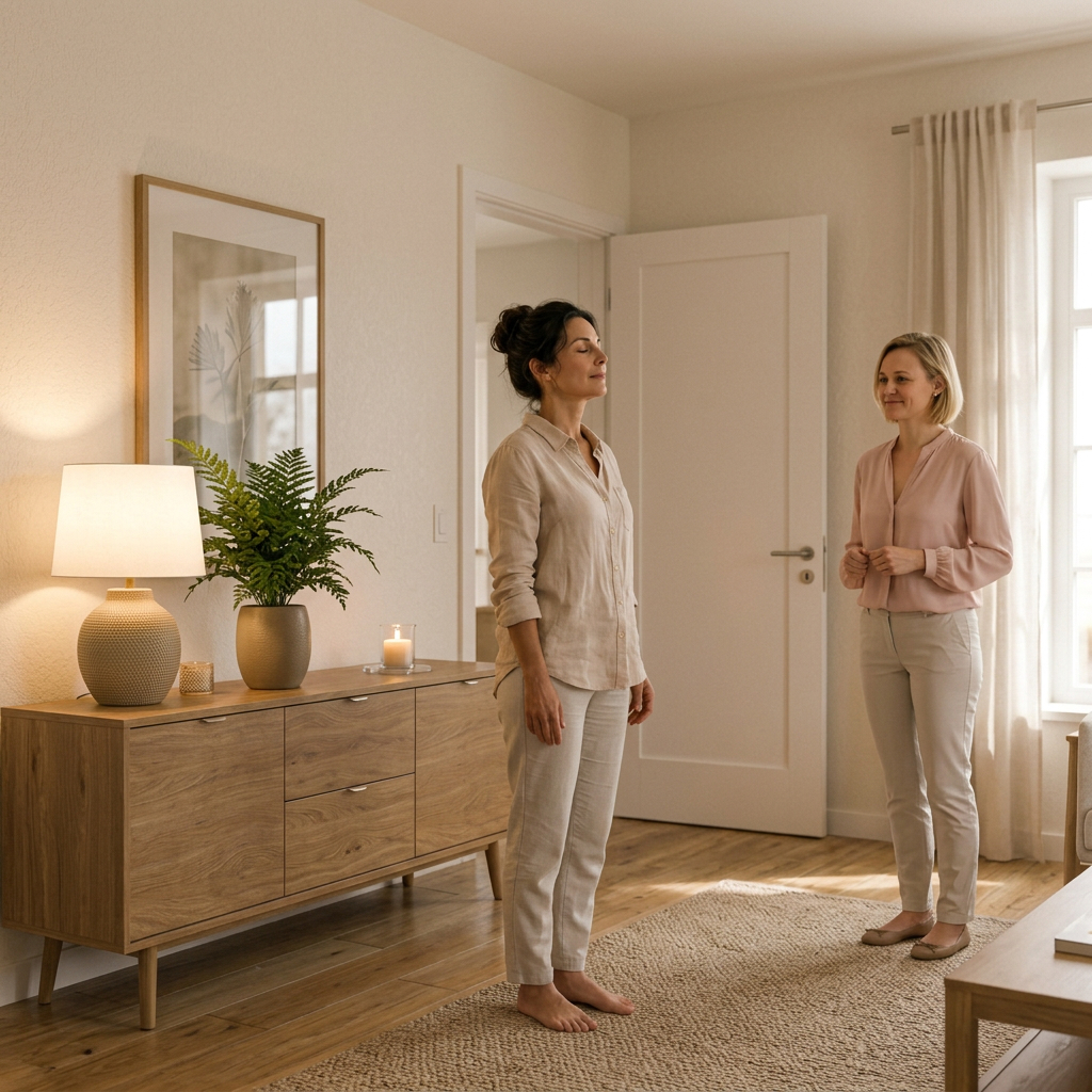 Ruhiger Neuanfang nach einem Clearing und schafft Raum für neue Energie, Ruhe und Wohlbefinden im Zuhause.