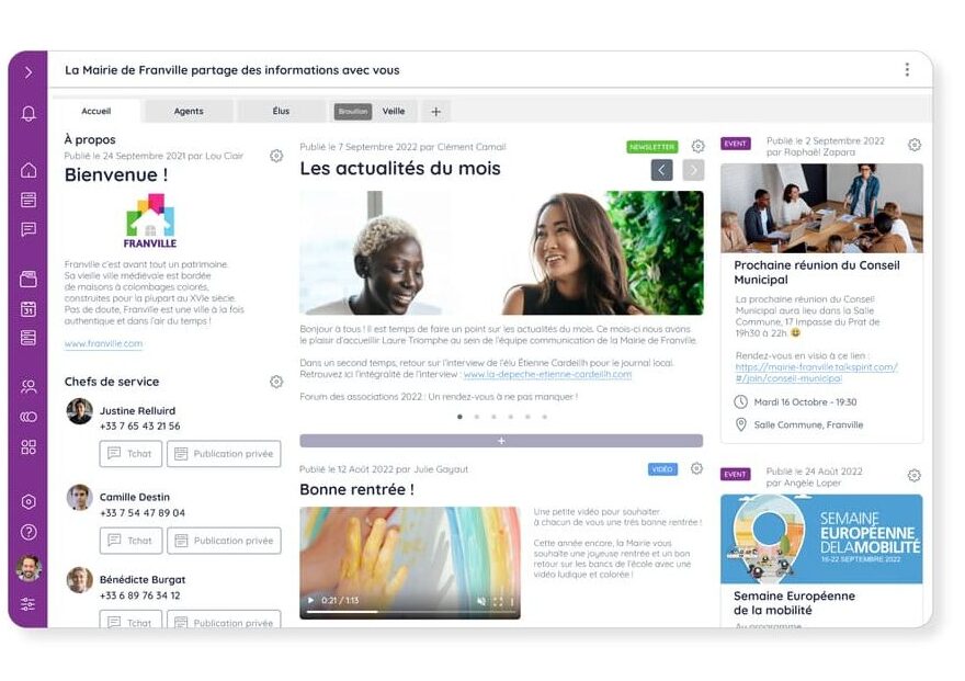 La plateforme Talkspirit est idéale pour améliorer la communication interne dans les collectivités