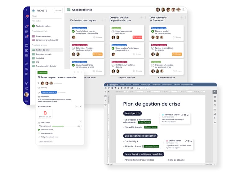 Gestion de projet et co-édition de documents sur Talkspirit, la solution pour améliorer l'efficacité de vos réunions