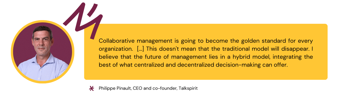 Quote from Philippe Pinault on the future of collaborative management