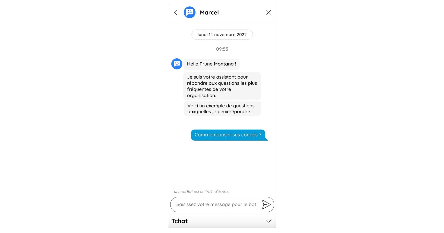 Chatbot qui montre comment l’intelligence artificielle va-t-elle transformer nos modes de travail ?