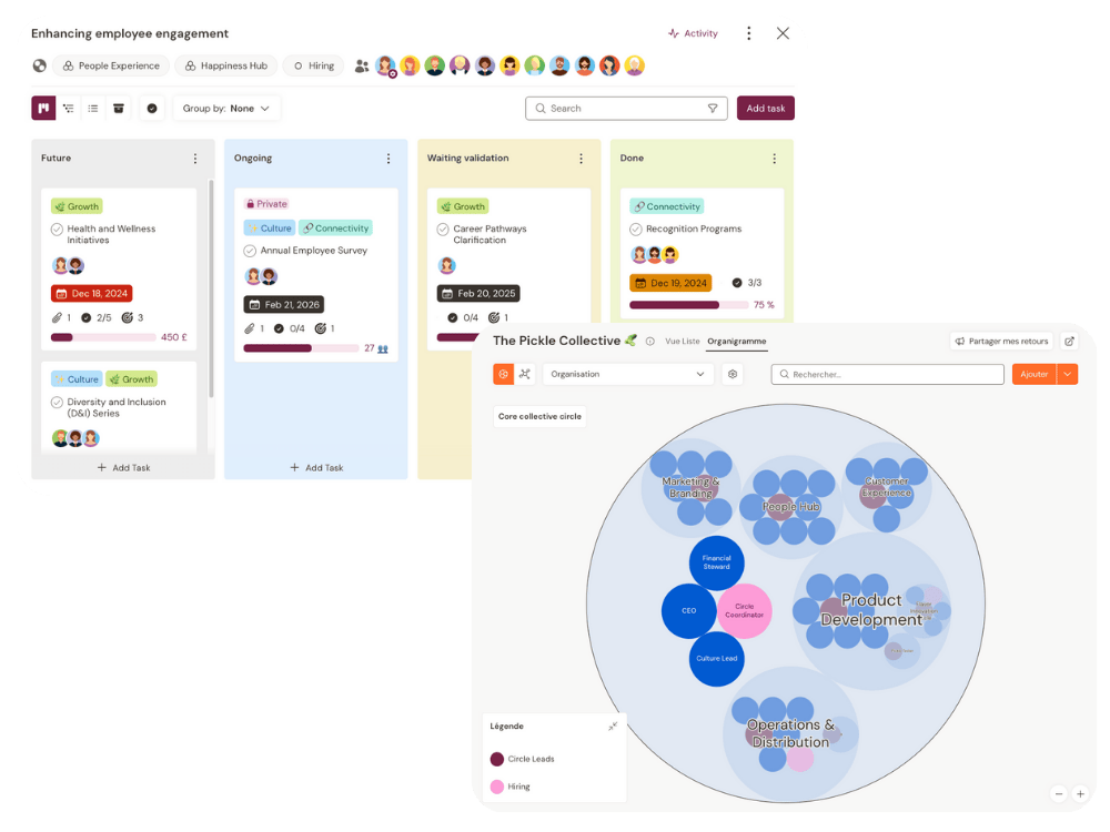 Managing projects and mapping roles on Talkspirit