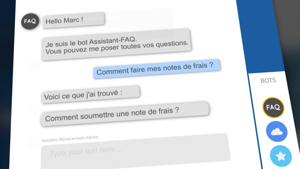 Assistant bot FAQ talkspirit expérience collaborateur