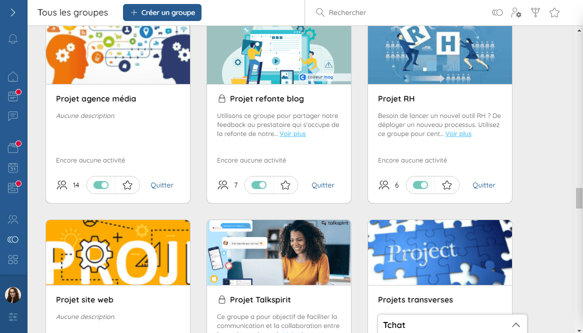 Création de groupes sur Talkspirit pour communiquer avec les collaborateurs ambassadeurs