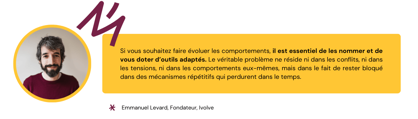 Citation d'Emmanuel Levard sur l'importance de nommer les comportements pour mettre fin au management toxique