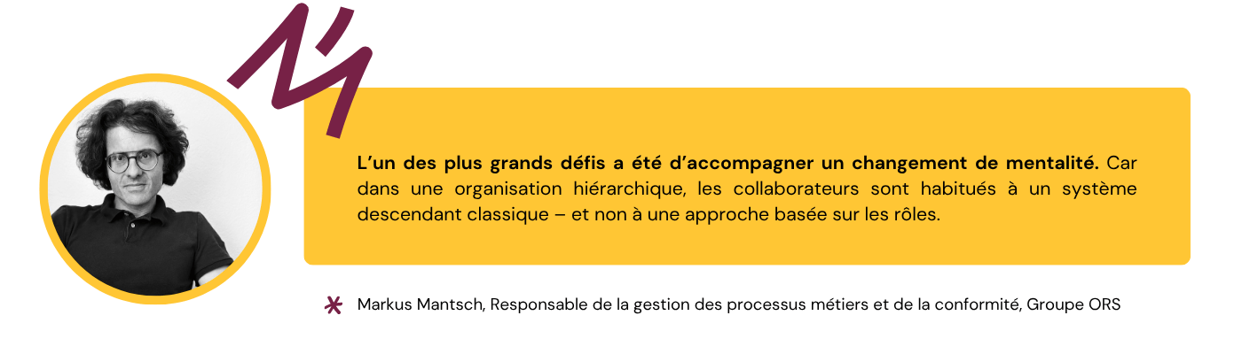 Citation de Markus Mantsch sur le défi de changement de mentalité dans une structure hiérarchique