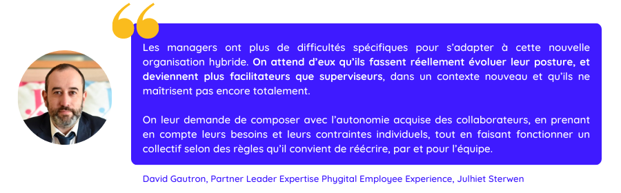 L'impact du travail hybride sur le rôle des managers, selon David Gautron