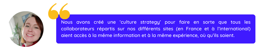 Citation de Marine Dufoix de DataDome, qui fait partie des exemples d'entreprises ayant mis en place des initiatives de communication interne