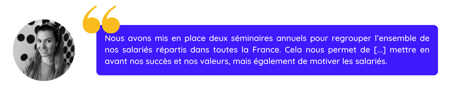 Citation de Flore-Reine Collomb d'Arkance Sytems, qui fait partie des exemples d'entreprises ayant mis en place des initiatives de communication interne