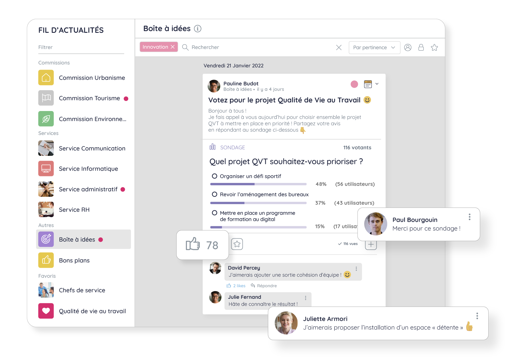 Visuel Talkspirit outil d'aide qui permet de devenir un manager bienveillant