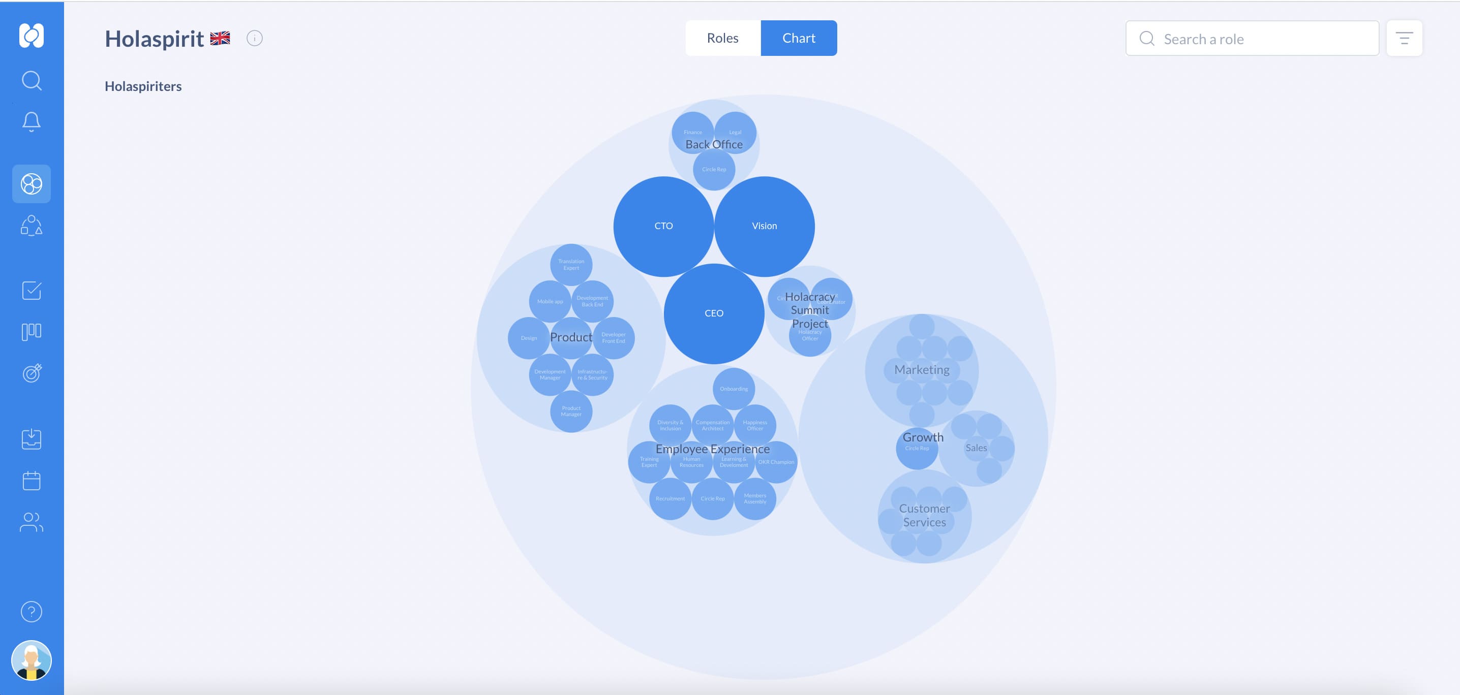 Visual Chart from Holaspirit 