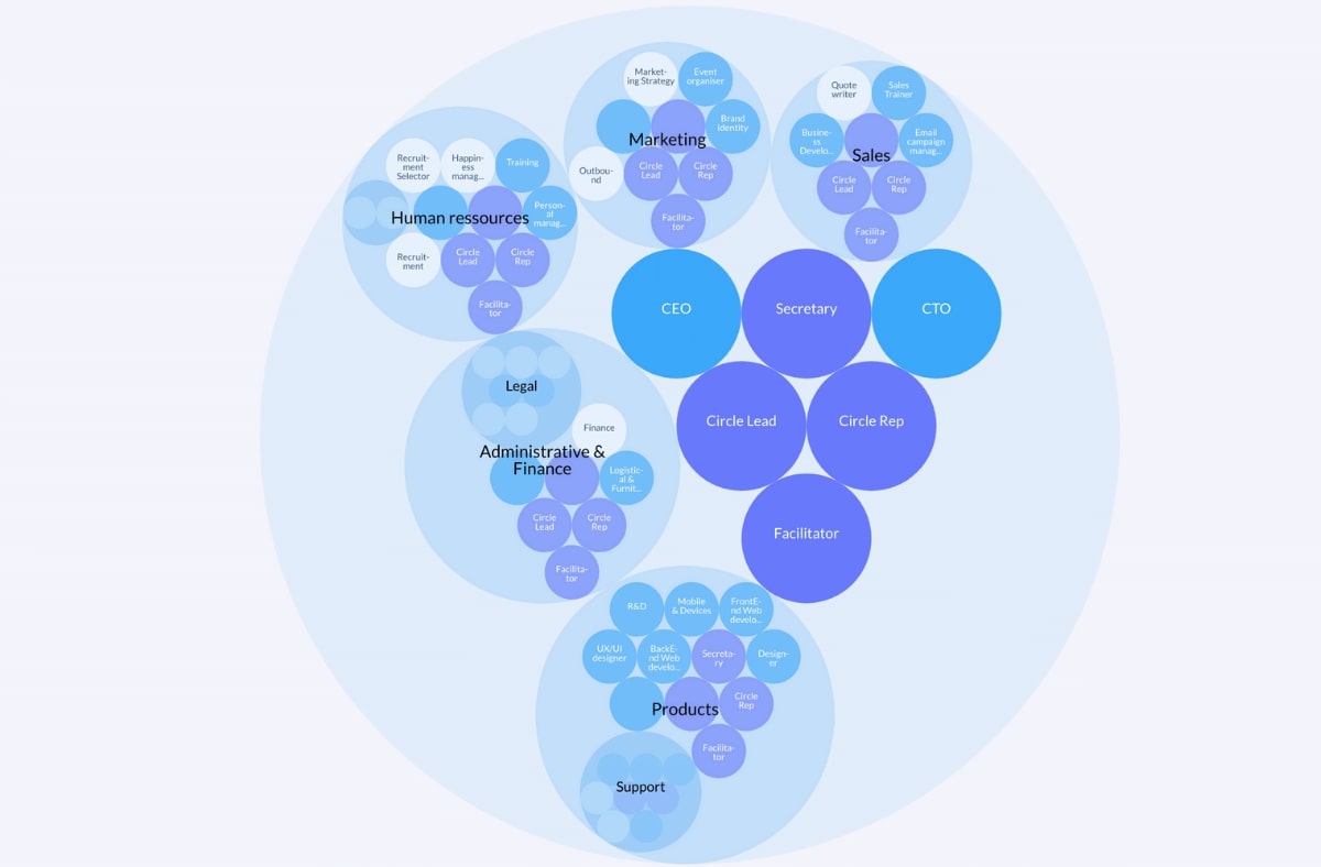 Organigramme holacratique Holaspirit